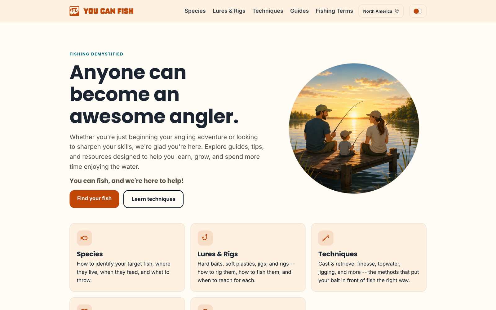 YouCanFish home page